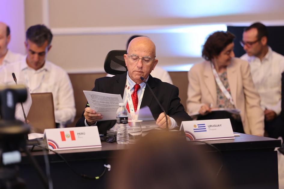 Director de AUCI, Mariano Berro, en reunión de coordinadores y responsables de cooperación.