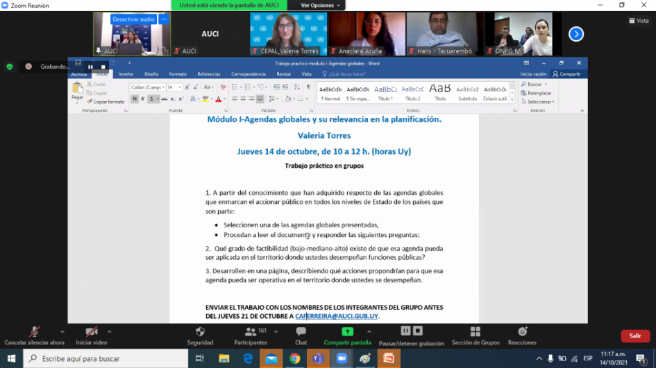 Programa de Formación sobre cooperación internacional en los territorios