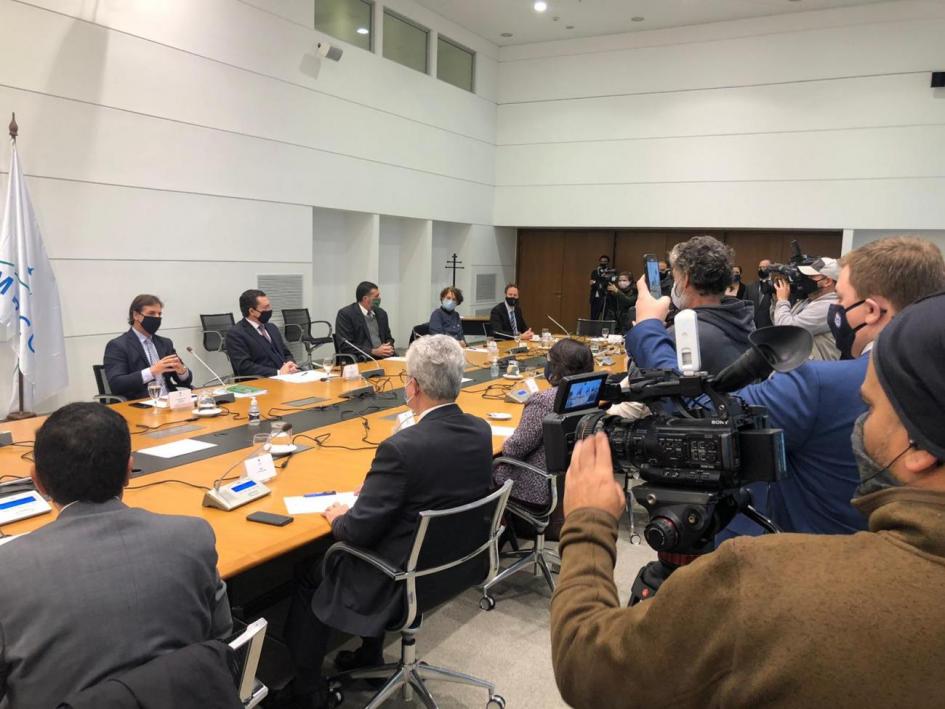 Presidente Lacalle Pou con representantes del Sistema de Naciones Unidas