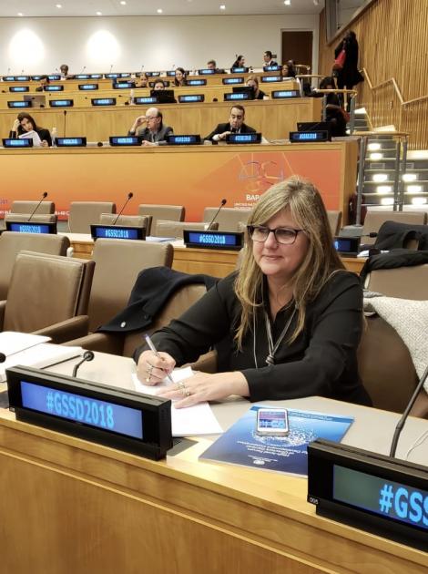 Andrea Vignolo en las instalaciones de la ONU en Nueva York