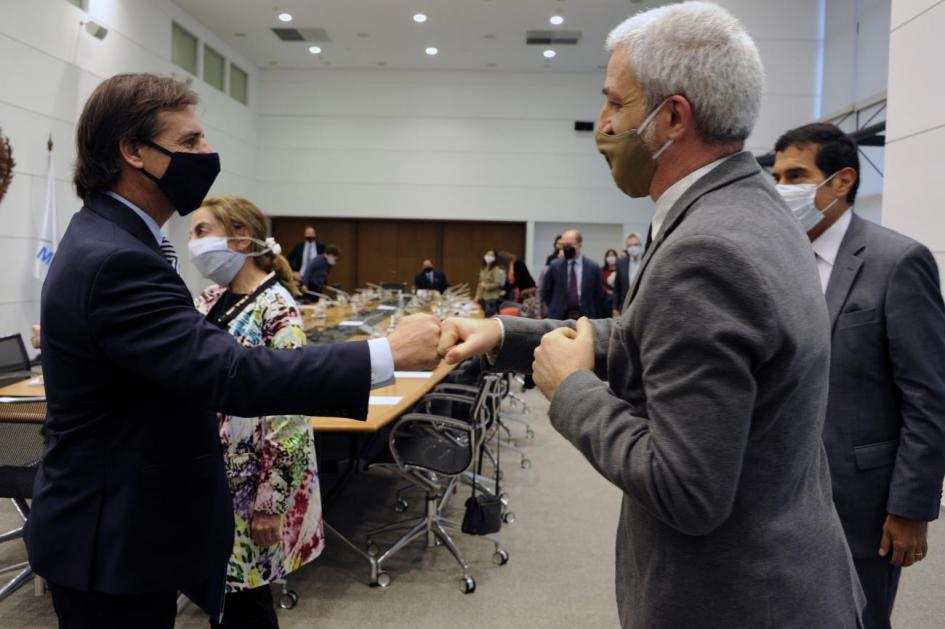 Presidente Lacalle Pou con representantes del Sistema de Naciones Unidas