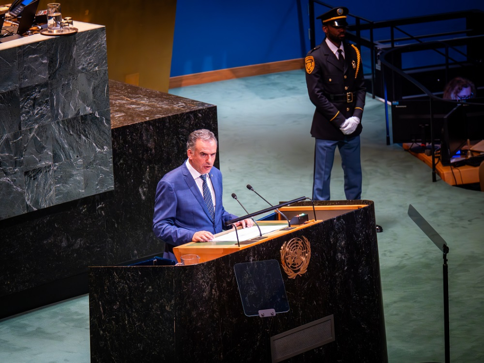 Presidente de la República, Yamandú Orsi, en la Asamblea General de la ONU