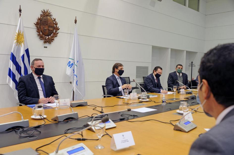 Presidente Lacalle Pou con representantes del Sistema de Naciones Unidas