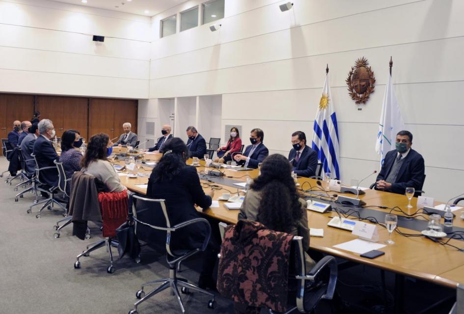 Presidente Lacalle Pou con representantes del Sistema de Naciones Unidas