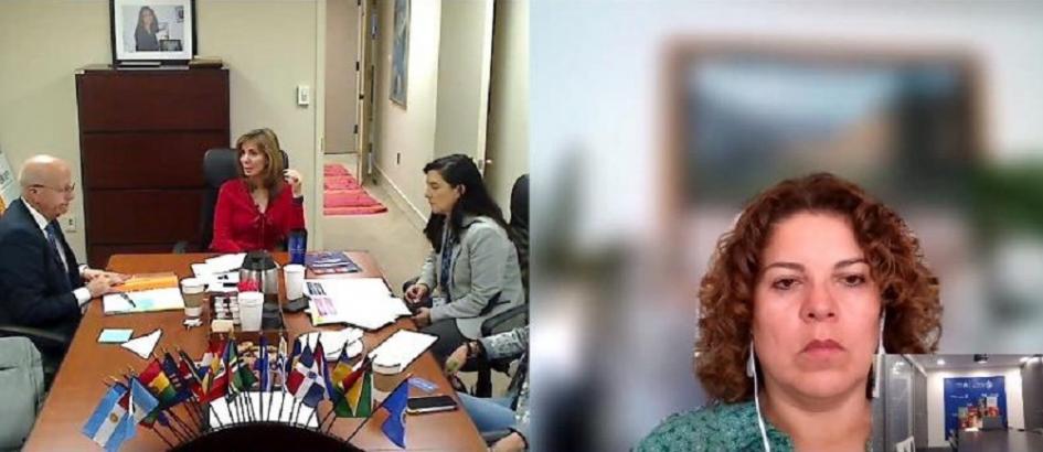 Berro en reunión con Linda Eddleman de The Trust for the Americas y Claudia Barrientos de OEA. Berro en reunión con Linda Eddleman de The Trust for the Americas y Claudia Barrientos de OEA.