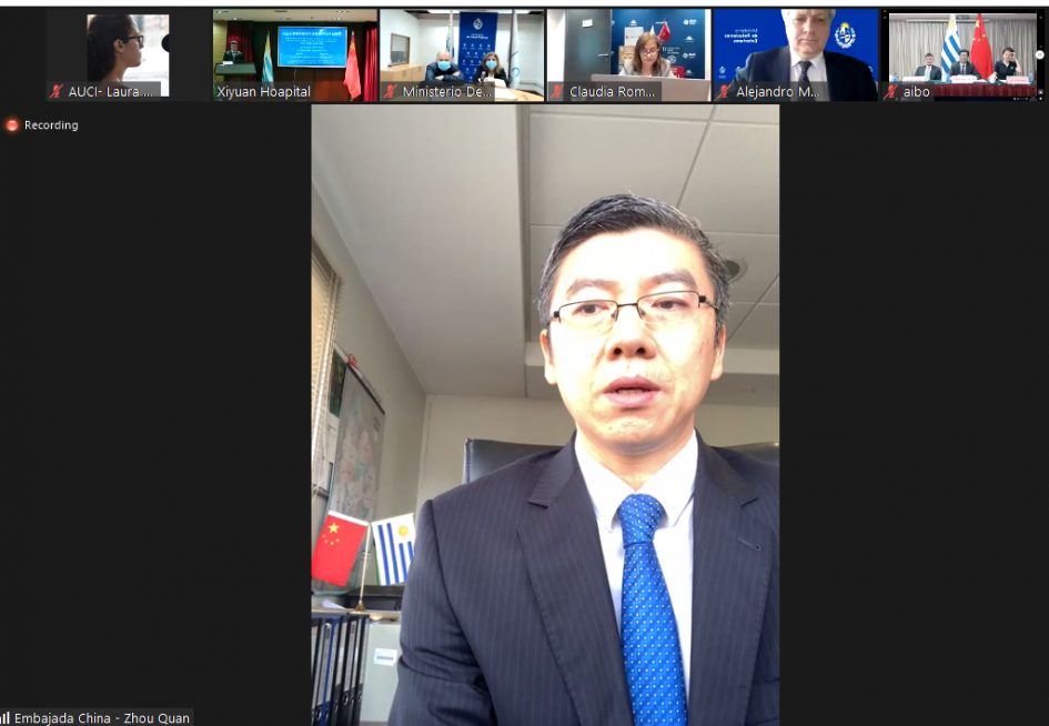 Zhou Quan, consejero económico y comercial de la Embajada China en Uruguay Zhou Quan, consejero económico y comercial de la Embajada China en Uruguay