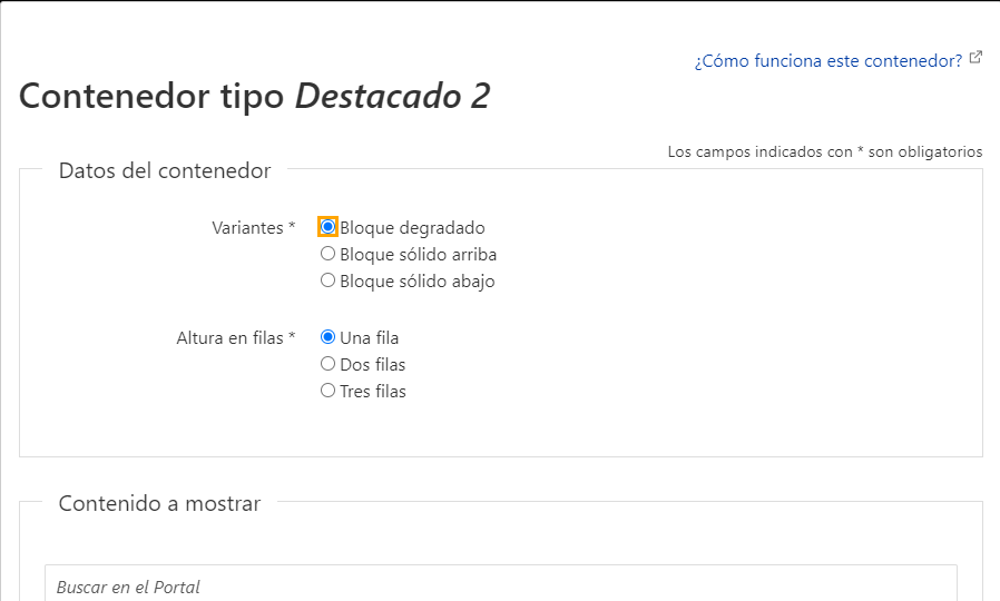 En ángulo superior derecho figura el link para acceder a la ayuda contextual