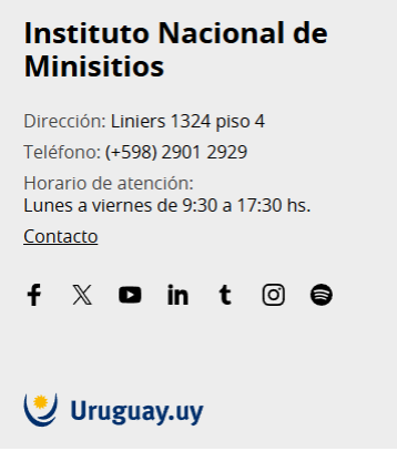ejemplo de loco de Uruguay uy en el footer de un sitio