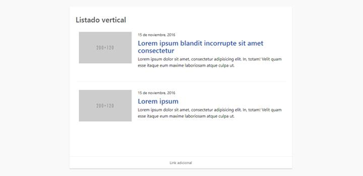 Listado vertical