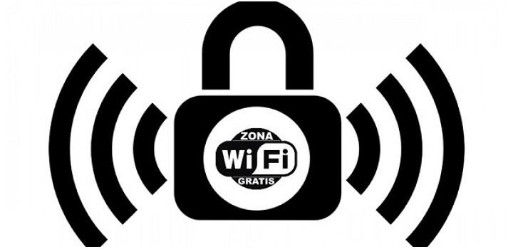 Logo de WiFi con candado Logo de WiFi con candado