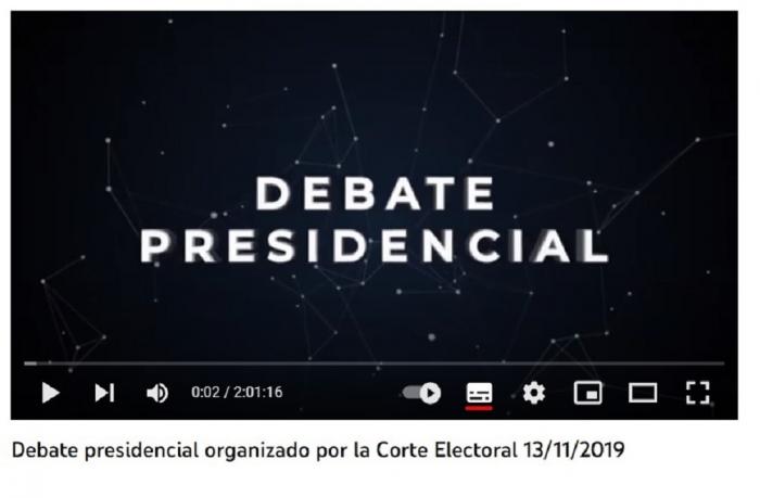 Debate presidencial (Youtube)