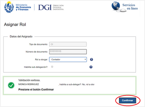 Asignar rol