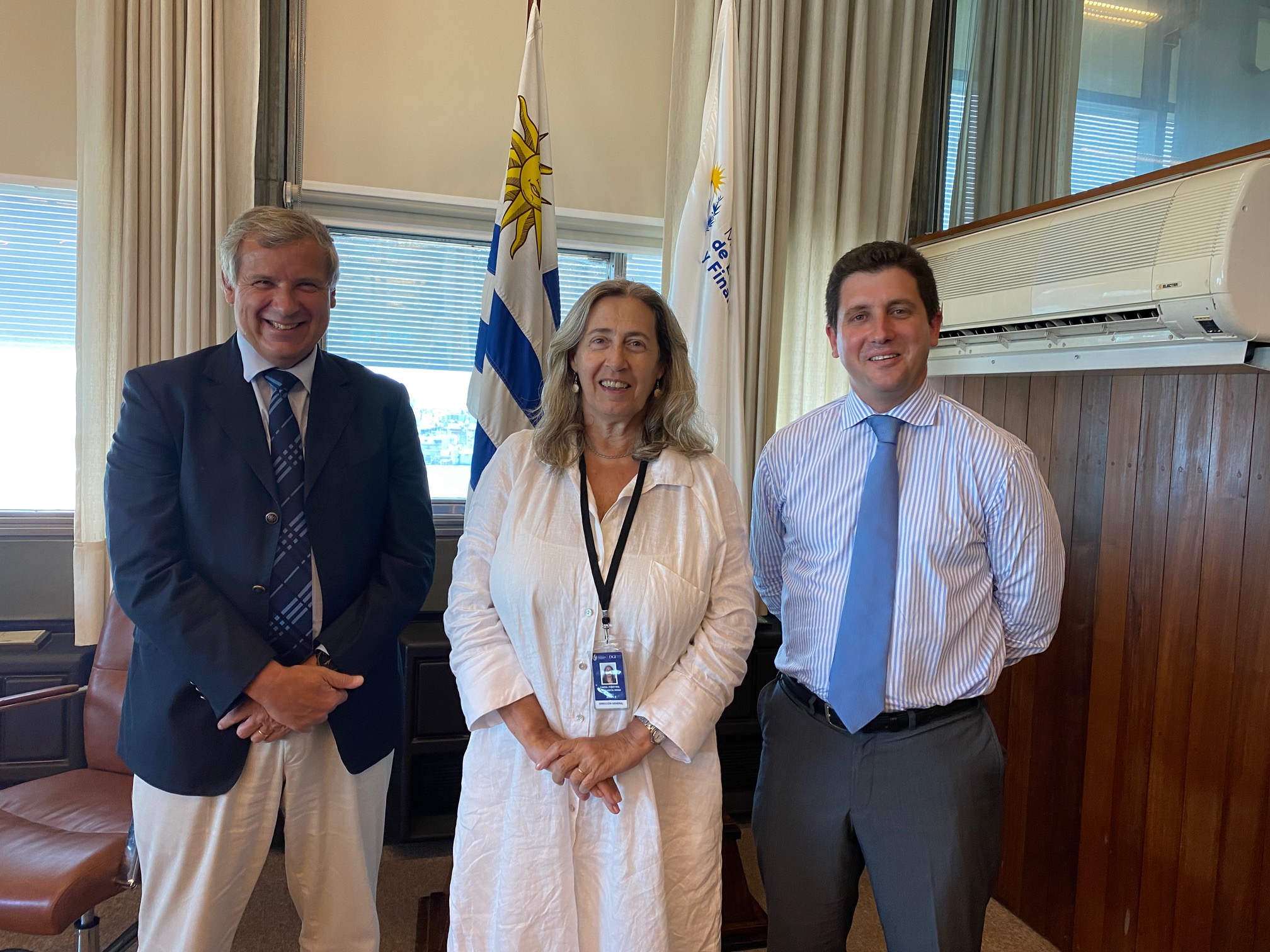 Daniel Laffitte, Margarita Faral y Augusto Alcalde.