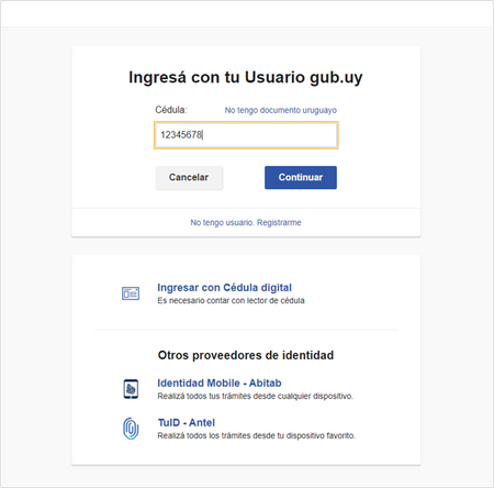 Ingresa con tu usuario gub.uy