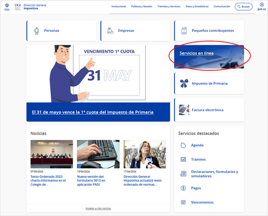 Web de DGI