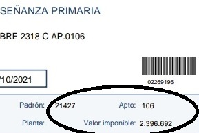 Factura de Impuesto de Primaria