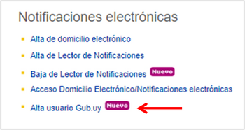 pantalla notificaciones electrónicas