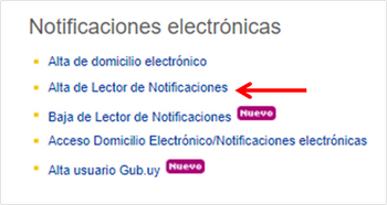 pantalla notificaciones electrónicas