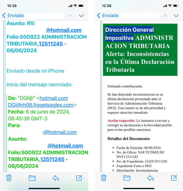 Alerta en correo electrónico Alerta en correo electrónico
