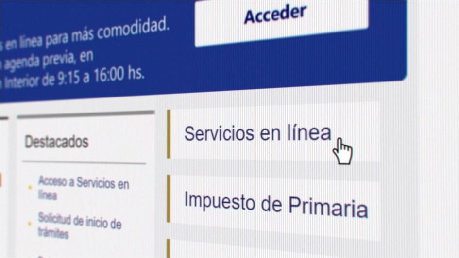 Servicio en línea Foto de servicios en línea en la pantalla