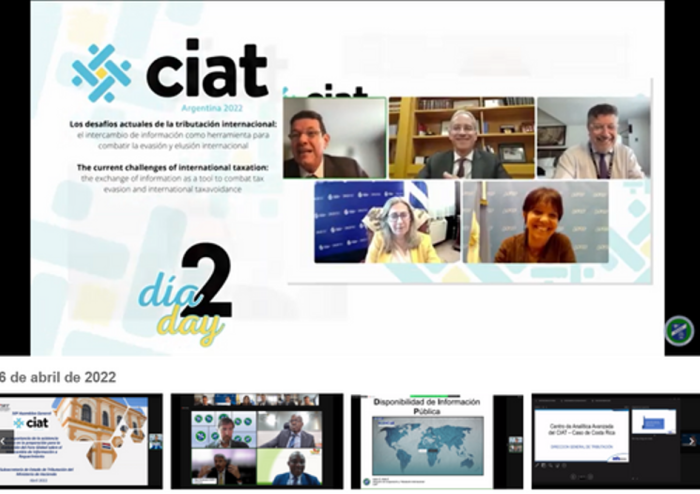 foto de pantalla de la pantalla de la 56º Asamblea Ciat , directora de DGI y otros