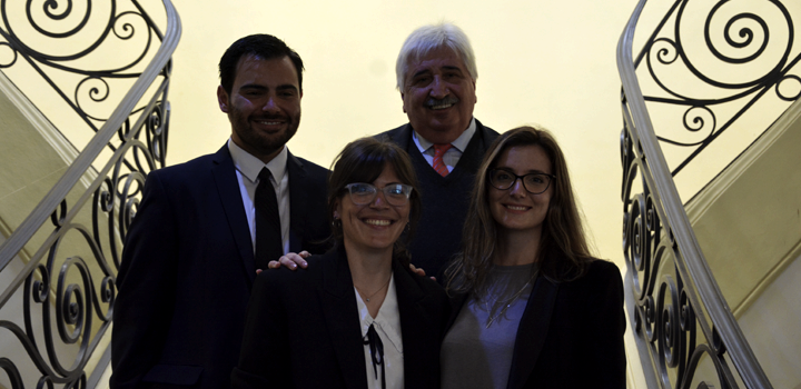 Fiscal Adjunto de Corte Juan Gómez junto a los fiscales Cecilia Bonsignore, Patricia Rodríguez y Maximiliano Sosa