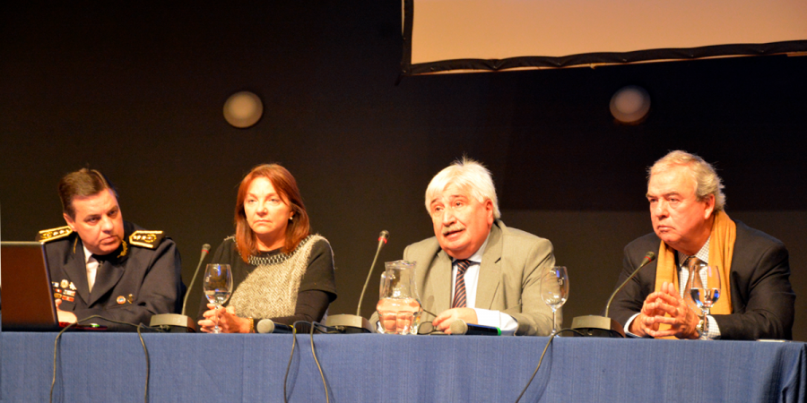 Fiscal de Corte en la presentación del curso junto a Fabio Quevedo, Rosina Rossi y Luis Alberto Heber