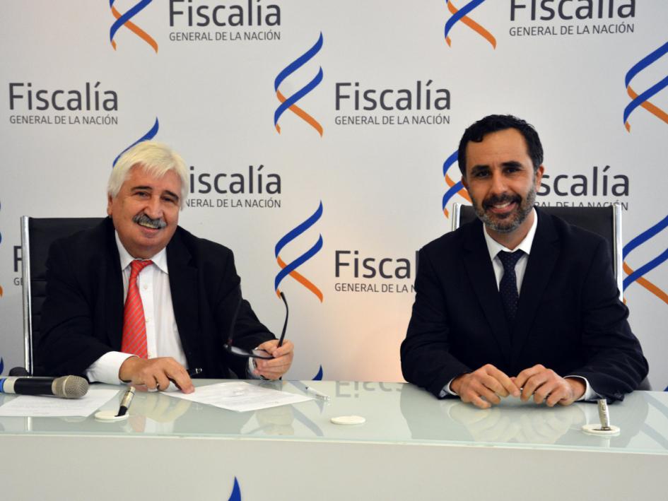 El Fiscal Ignacio Montedeocar junto al Fiscal Adjunto de Corte Juan Gómez El Fiscal Ignacio Montedeocar junto al Fiscal Adjunto de Corte Juan Gómez