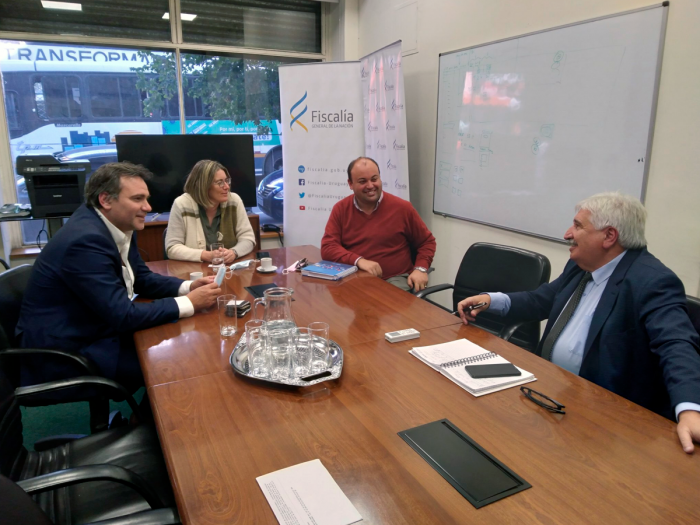 Fiscal de Corte Juan Gómez junto a los diputados Viera, Reisch y Colman Fiscal de Corte Juan Gómez junto a los diputados Viera, Reisch y Colman
