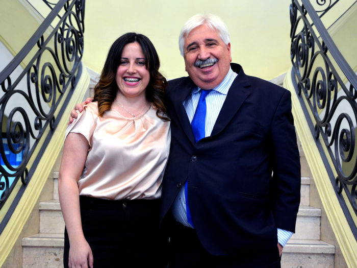El fiscal de Corte Juan Gómez junto a la fiscal Viviana Chevalier. 