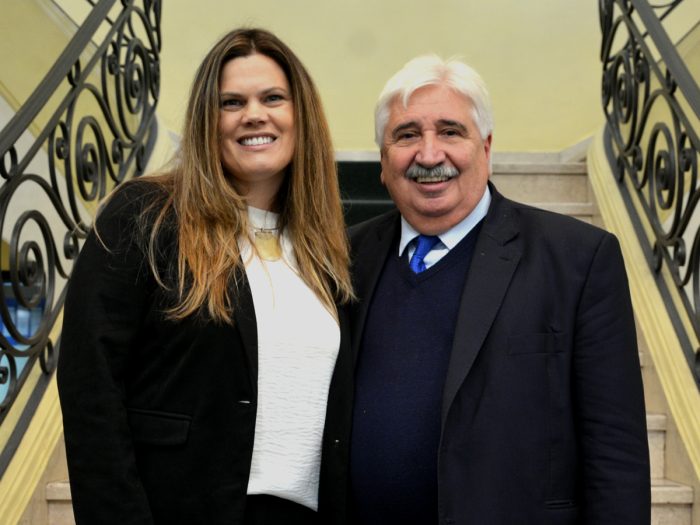 El fiscal de Corte Juan Gómez junto a la fiscal Marlene Canosa.