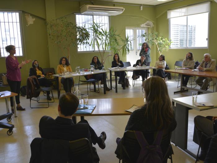 Exposición de la directora de la Unidad de Víctimas y Testigos Mariela Solari en la reunión del Cómite Técnico