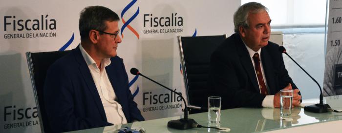 Fiscal de Corte Jorge Díaz y el Ministro del Interior Luis Heber 