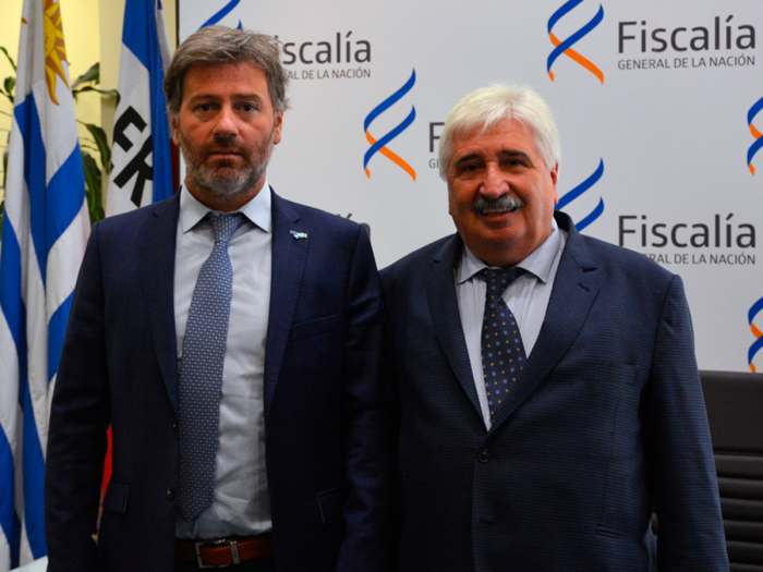 El fiscal Juan Gómez junto al fiscal argentino Juan Bautista Mahiques El fiscal Juan Gómez junto al fiscal argentino Juan Bautista Mahiques