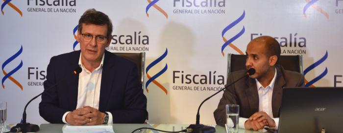 Fiscal de Corte Jorge Díaz y el Encargado del Departamento de Políticas Públicas Sebastián Pereyra