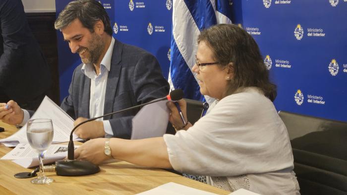 Ministro Martinelli y Fiscal de Corte Mónica Ferrero