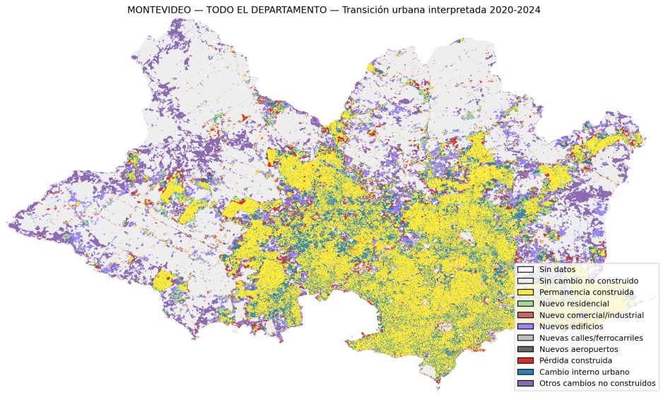Atlas Urbano: mapa de transición urbana interpretada del departamento de Montevideo Atlas Urbano: mapa de transición urbana interpretada del departamento de Montevideo