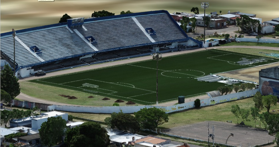Ejemplo de funcionalidades del visualizador: Modelo 3D fotorrealista del Estadio Municipal Ejemplo de funcionalidades del visualizador: Modelo 3D fotorrealista del Estadio Municipal