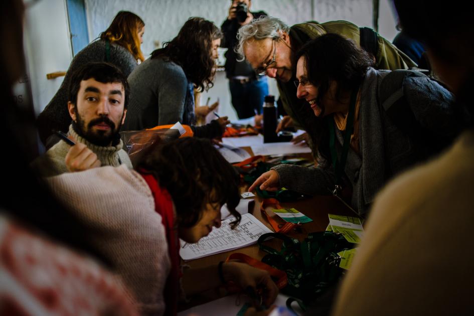 Asamblea Nacional de Derechos Humanos Detalle de momento de acreditación al inicio de la VII Asamblea Nacional