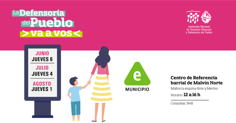 Flyer de La Defensoría del Pueblo va a vos