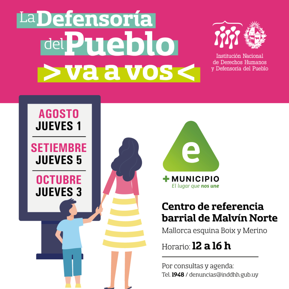 Flyer Defensoría va a vos Municipio E