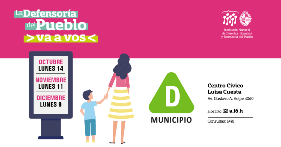 Flyer de La Defensoría del Pueblo va a vos