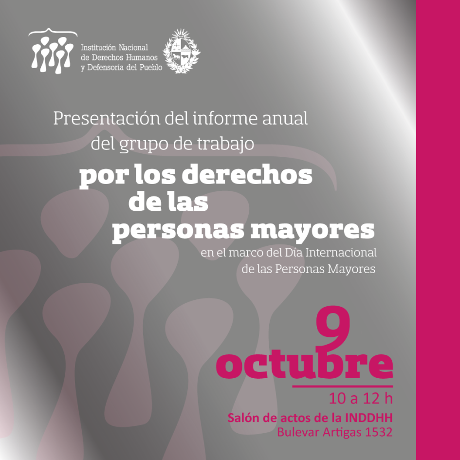 Invitación a la presentación del informe del grupo de trabajo por los derechos de personas mayores