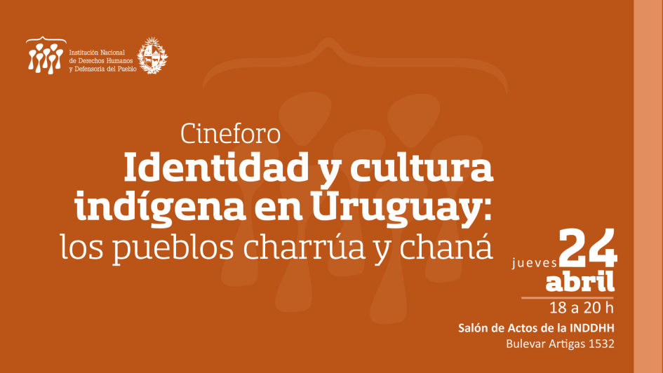 Afiche cine foro Identidad indígena: pueblo chaná