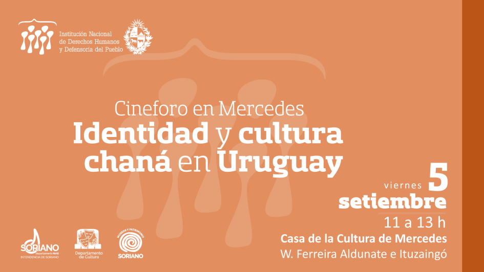 Flyer invitación cineforo Mercedes, 5/9 de 11 a 13, Casa de la Cultura de Mercedes