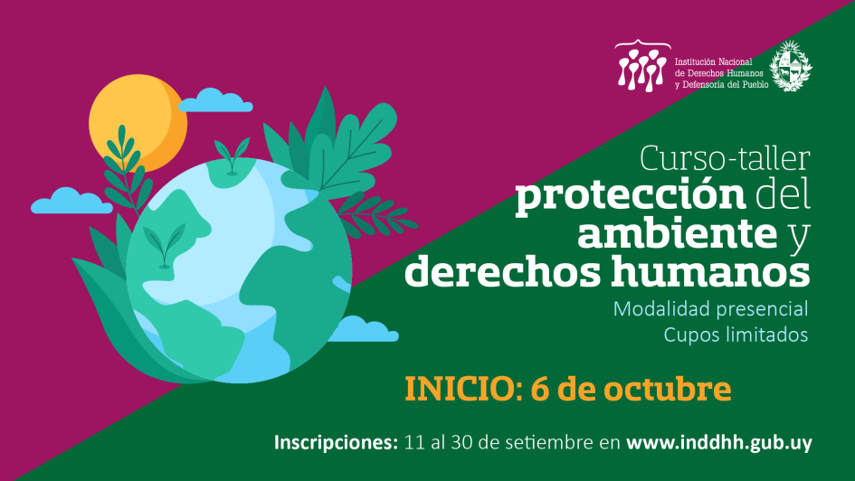 Flyer ilustrativo curso taller Ambiente
