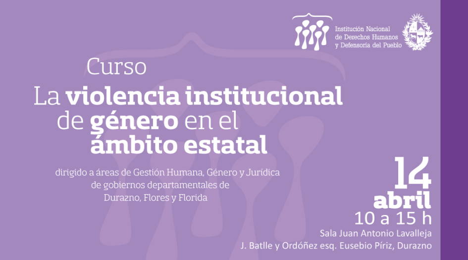 Flyer ilustrativo del curso La violencia de género en el ámbito estatal 