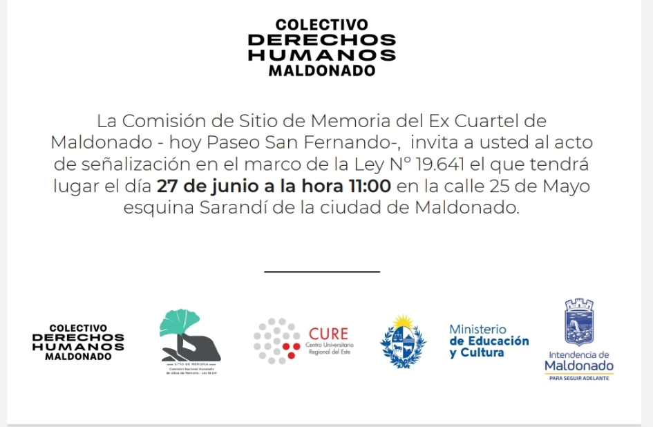 Invitación para la actividad con logos de las instituciones convocantes.