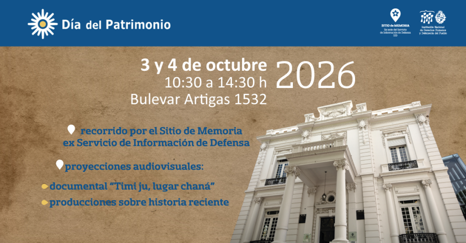 Flyer ilustrativo por el día del patrimonio 2026