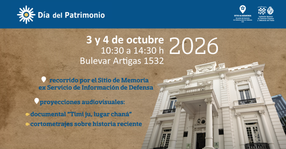 Flyer ilustrativo por el día del patrimonio 2026